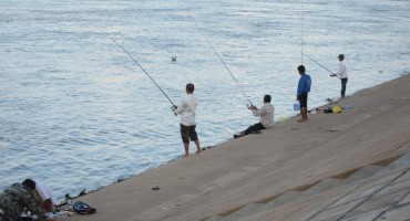 Fishing The Mekong River - Phnom Penh, Cambodia