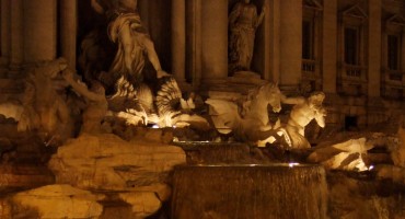 Trevi Fountain at Night - Rome, Italy