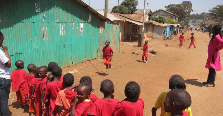 Kids Playing Jump Rope – Nairobi, Kenya