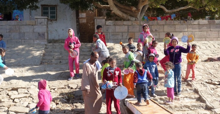 Kids Selling Baskets – El Kab, Egypt